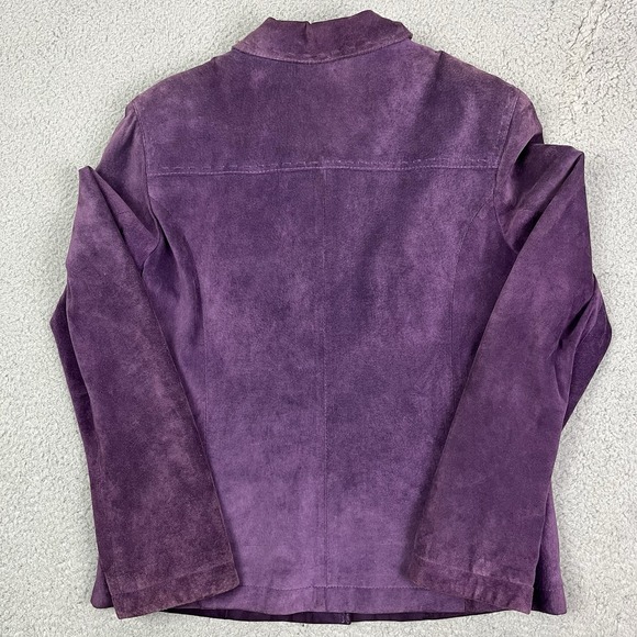 Vintage Country Shop Western Cowboy Cowgirl Suede Leather Jacket Button Women M‎ - Picture 2 of 10